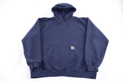 Carhartt Logo Patch Blue Full Zip Jacket - Jacket - Thrifted Threads