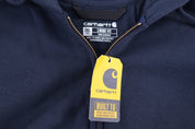 Carhartt Logo Patch Blue Full Zip Jacket - Jacket - Thrifted Threads