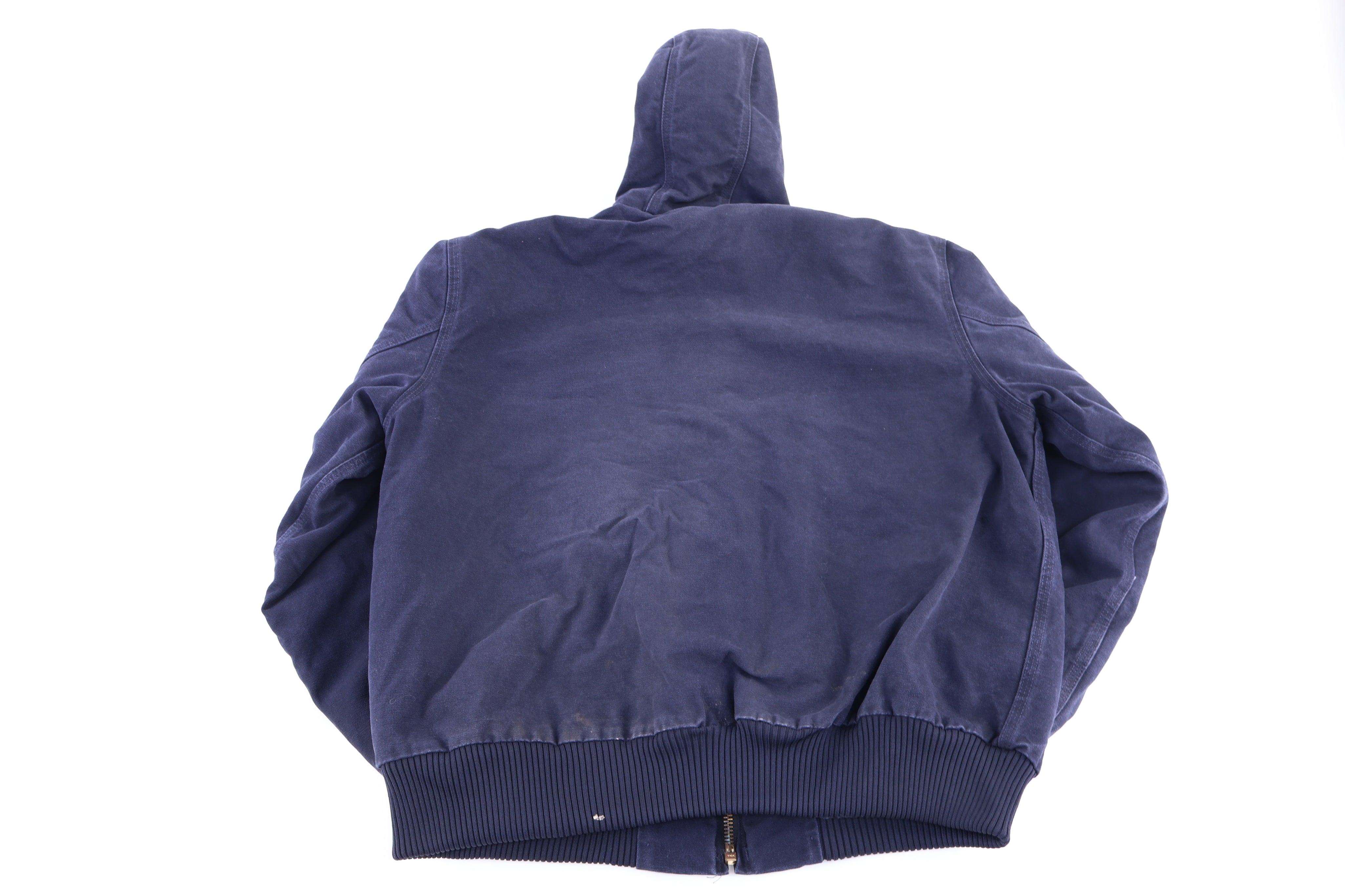 Carhartt Logo Patch Blue Full Zip Jacket - Jacket - Thrifted Threads