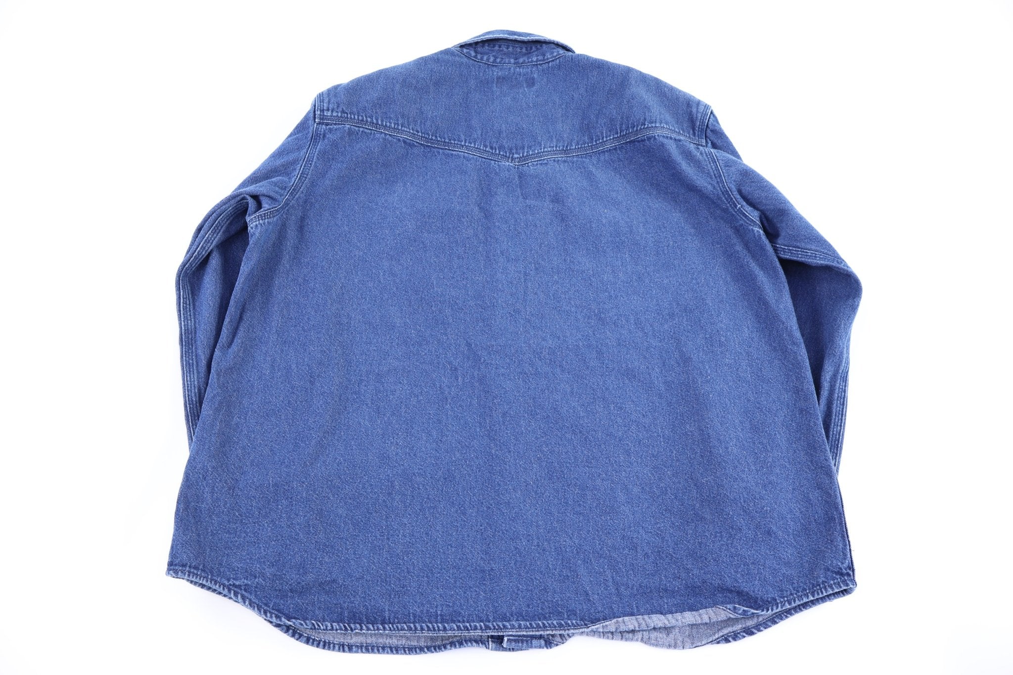 Carhartt Logo Patch Blue LS Button Down - Button Ups/Downs - Thrifted Threads
