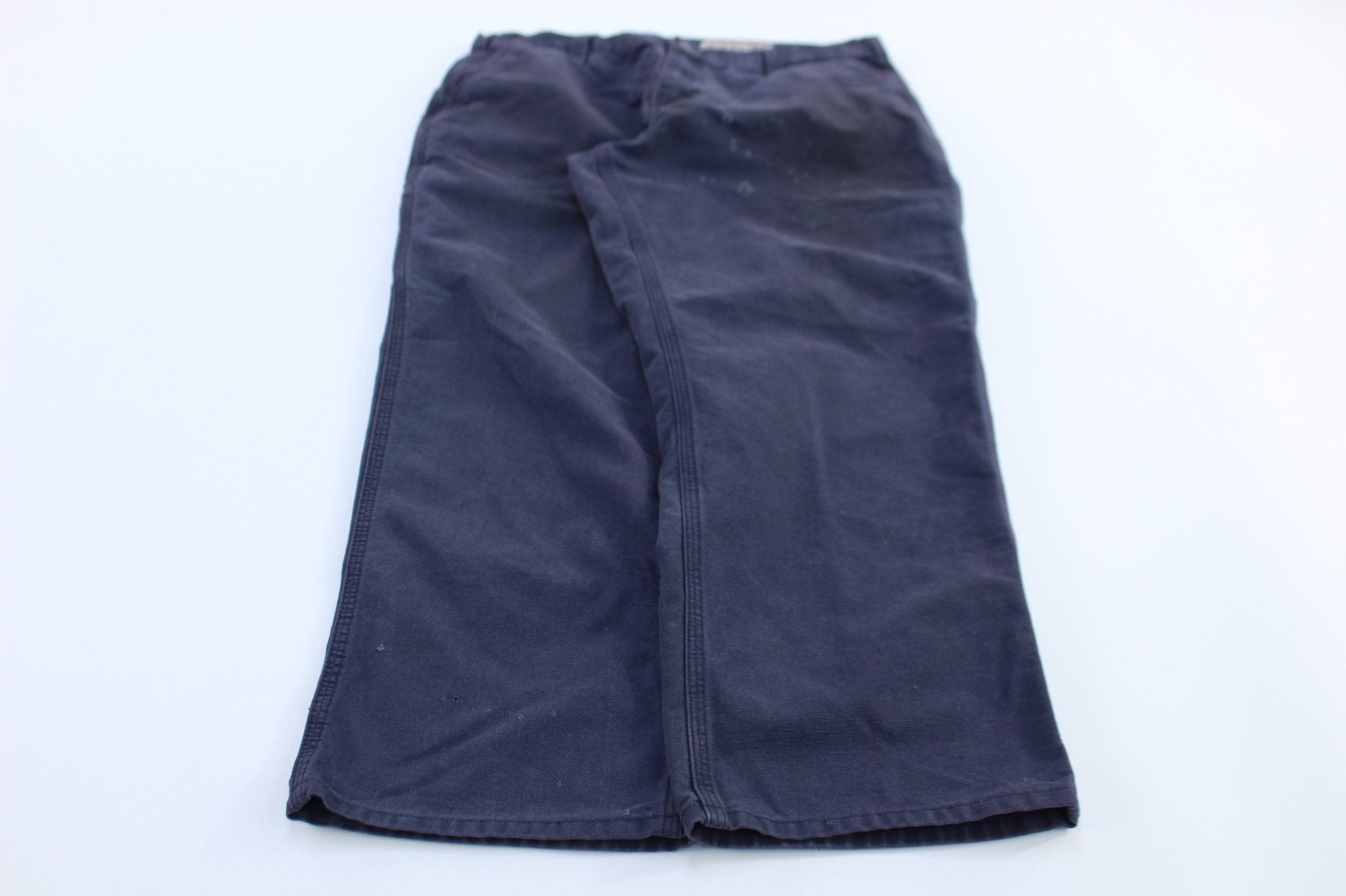 Carhartt Logo Patch Blue Pants - ThriftedThreads.com