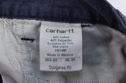 Carhartt Logo Patch Blue Pants - ThriftedThreads.com