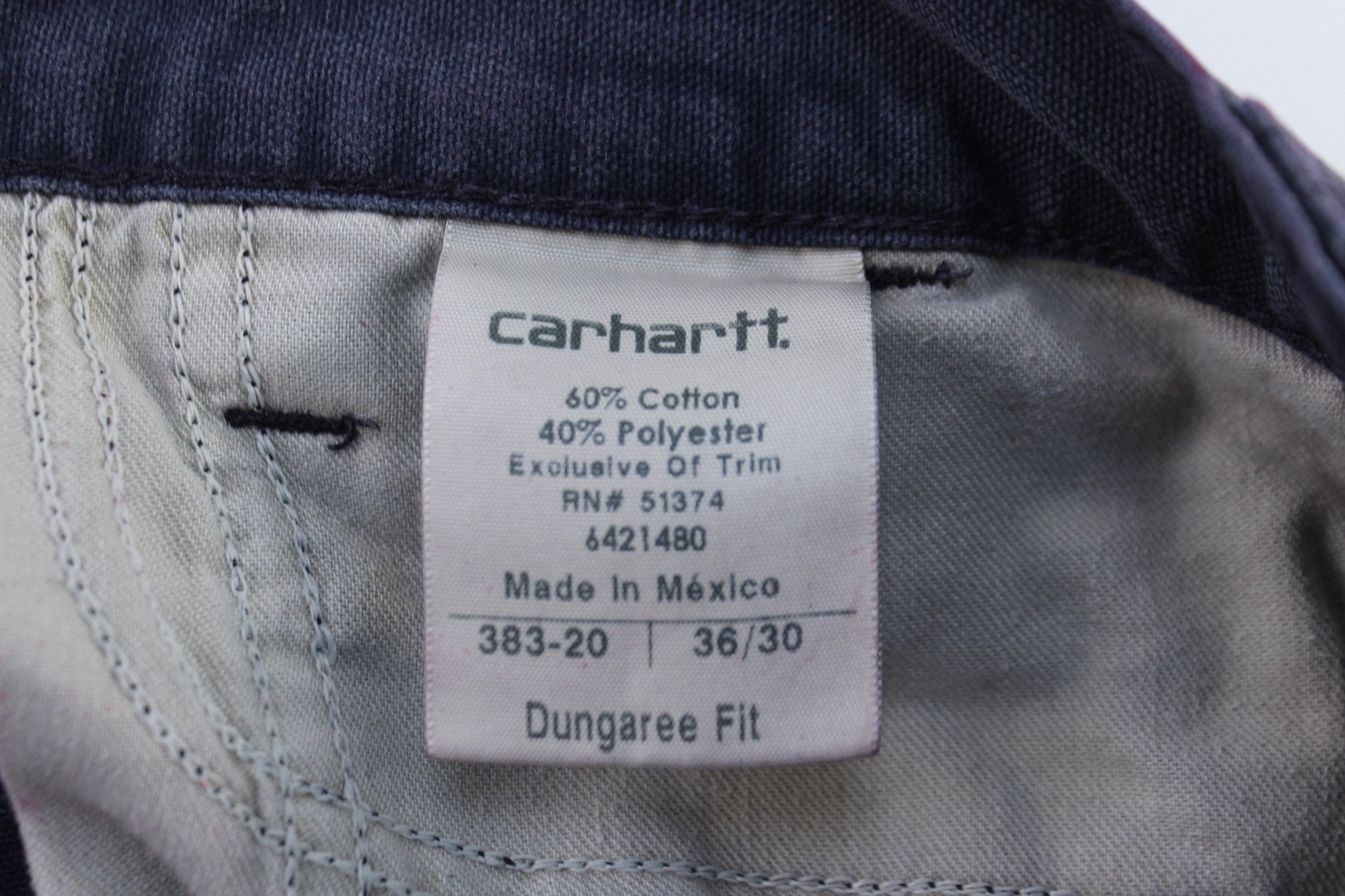 Carhartt Logo Patch Blue Pants - ThriftedThreads.com