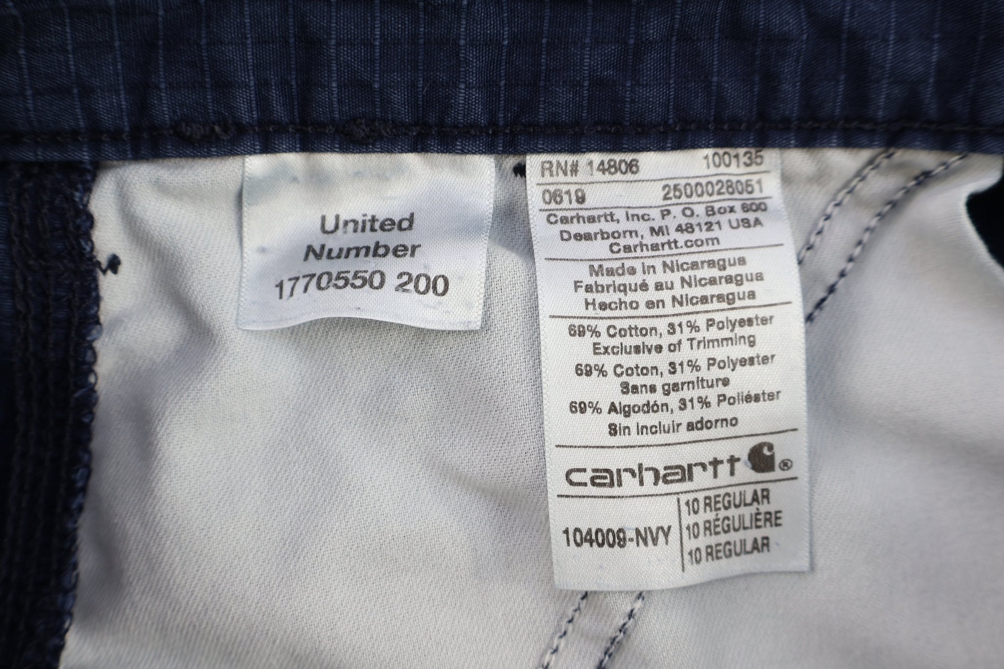 Carhartt Logo Patch Blue Pants - Pants - Thrifted Threads
