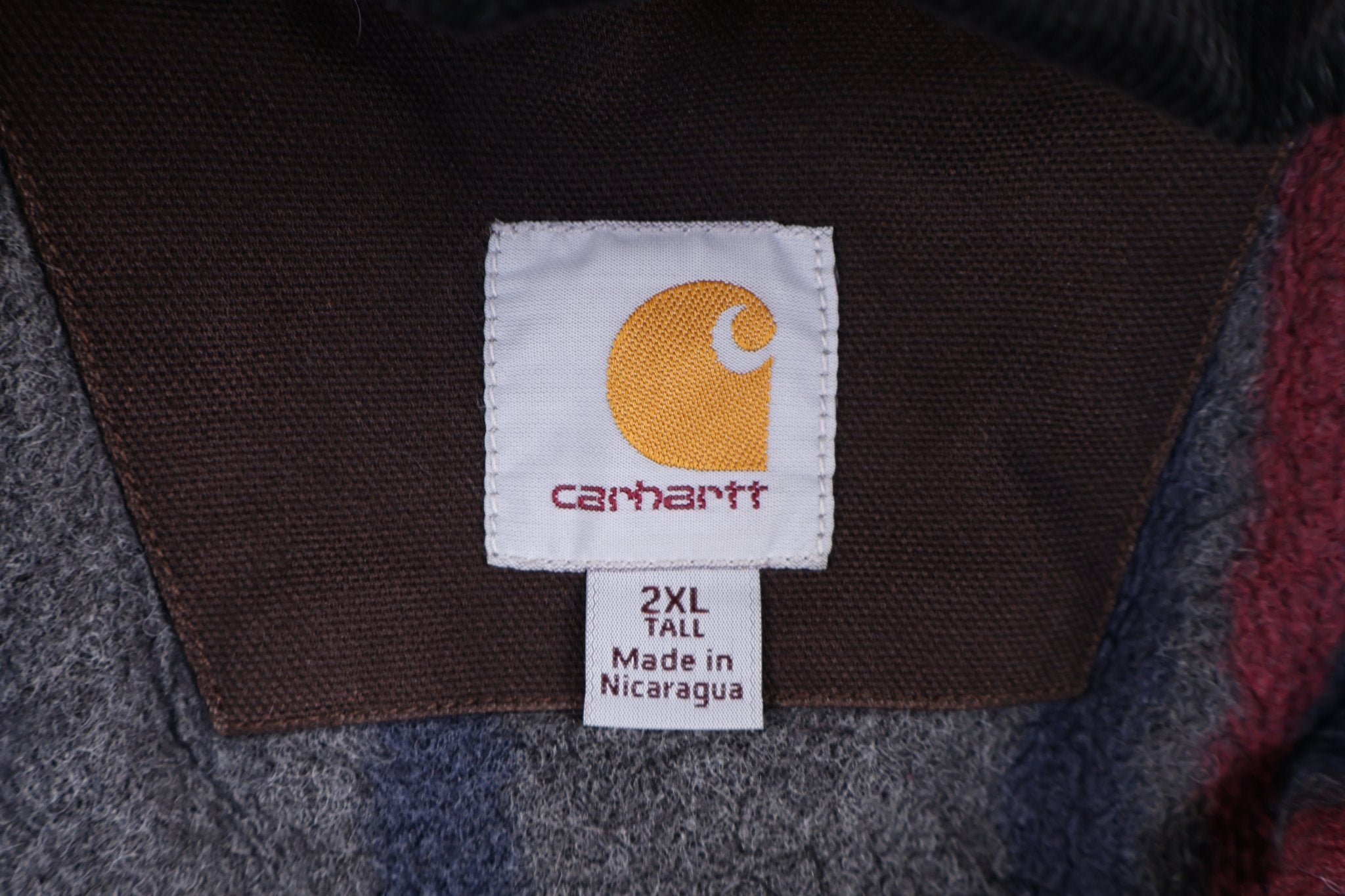 Carhartt Logo Patch Brown Blanket Lined Detroit Jacket - Jacket - Thrifted Threads