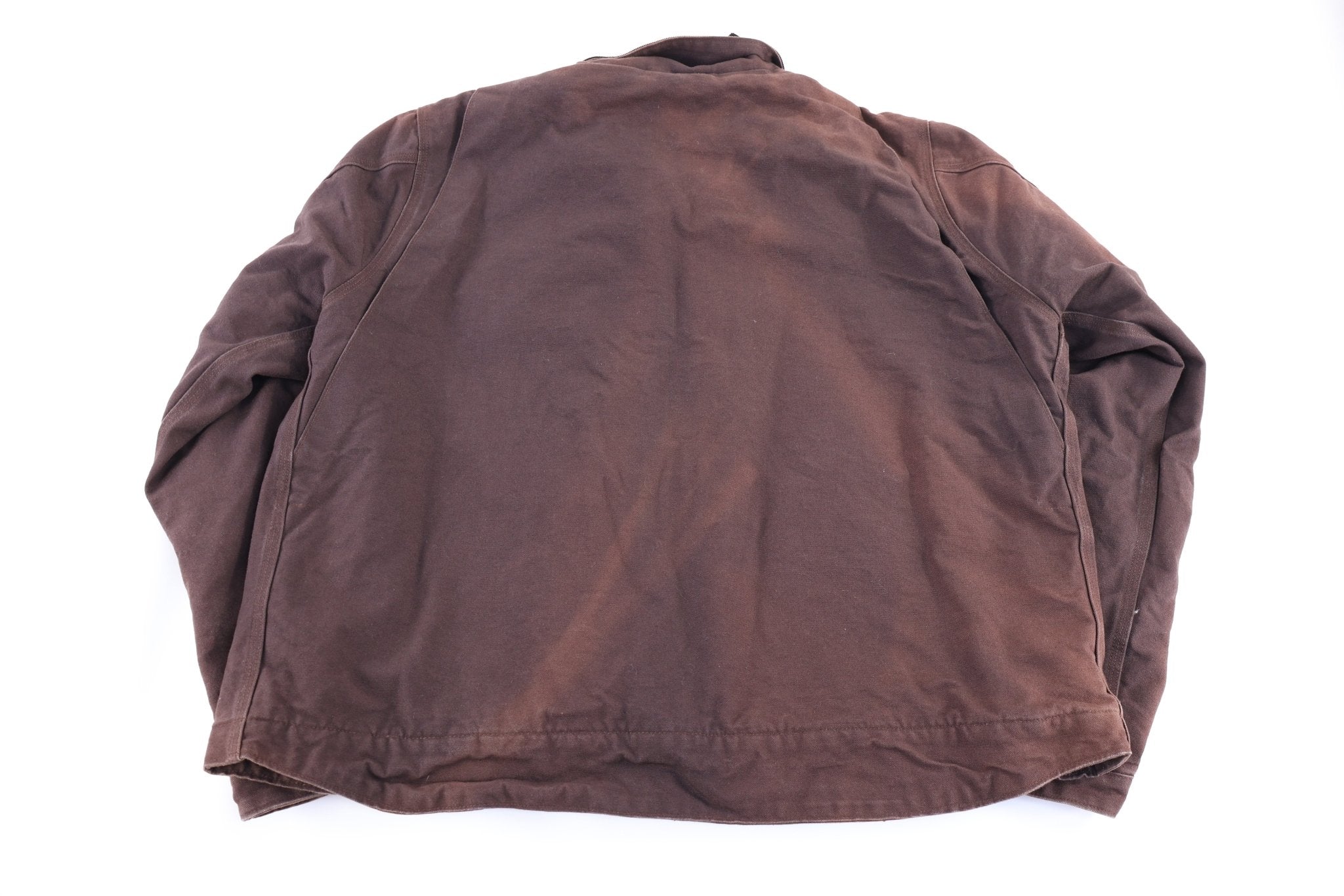 Carhartt Logo Patch Brown Blanket Lined Detroit Jacket - Jacket - Thrifted Threads