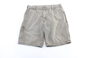 Carhartt Logo Patch Brown Carpenter Shorts - ThriftedThreads.com