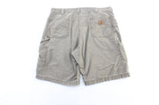 Carhartt Logo Patch Brown Carpenter Shorts - ThriftedThreads.com