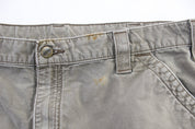 Carhartt Logo Patch Brown Carpenter Shorts - ThriftedThreads.com