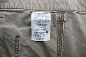 Carhartt Logo Patch Brown Carpenter Shorts - ThriftedThreads.com