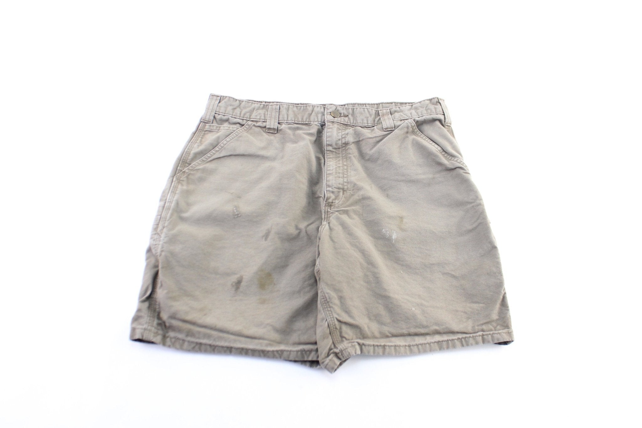 Carhartt Logo Patch Brown Carpenter Shorts - Pants/Shorts - Thrifted Threads