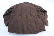 Carhartt Logo Patch Brown Full Swing Zip Up Jacket - Jacket - Thrifted Threads