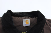 Carhartt Logo Patch Brown Full Swing Zip Up Jacket - Jacket - Thrifted Threads