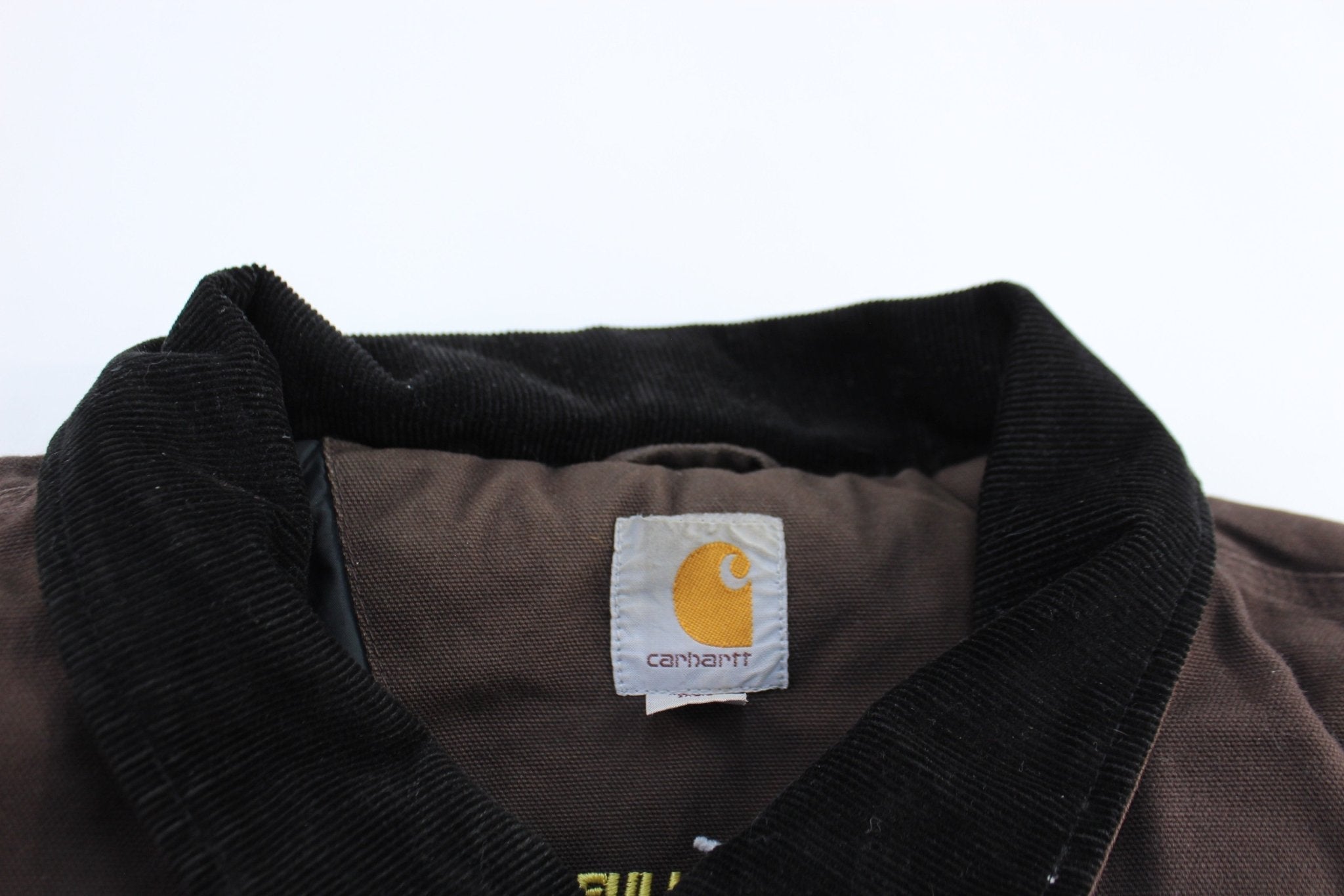 Carhartt Logo Patch Brown Full Swing Zip Up Jacket - Jacket - Thrifted Threads