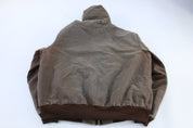 Carhartt Logo Patch Brown Full Zip Hooded Jacket - Jacket - Thrifted Threads