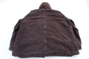 Carhartt Logo Patch Brown Full Zip Jacket - ThriftedThreads.com