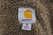 Carhartt Logo Patch Brown Full Zip Jacket - ThriftedThreads.com