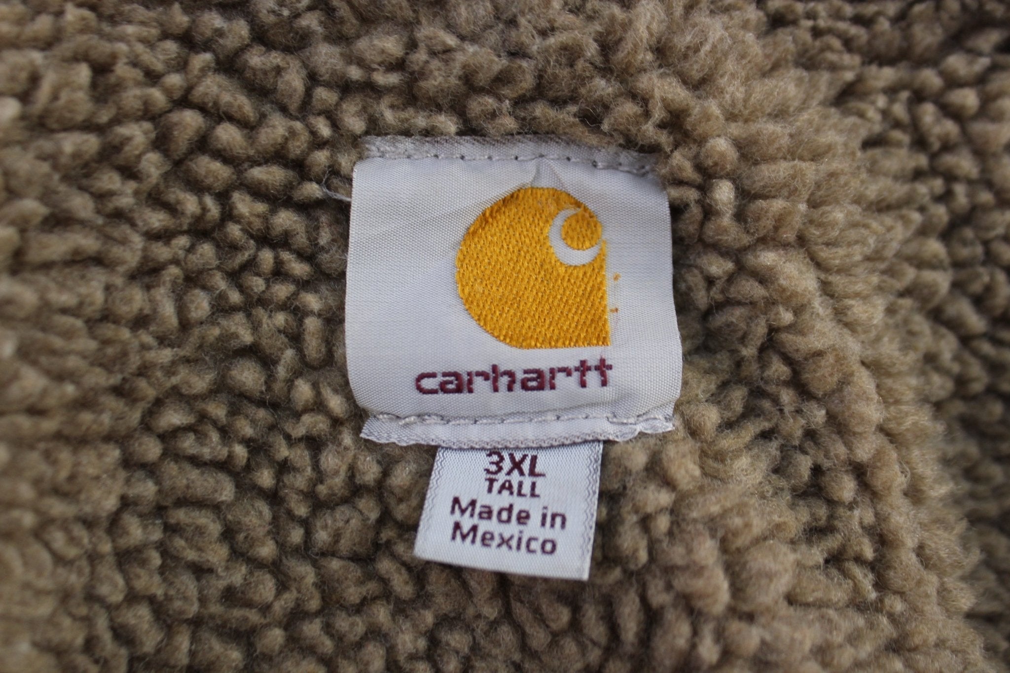 Carhartt Logo Patch Brown Full Zip Jacket - ThriftedThreads.com