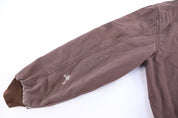 Carhartt Logo Patch Brown Full Zip Jacket - Jacket - Thrifted Threads