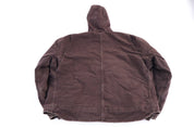Carhartt Logo Patch Brown Full Zip Jacket - Jacket - Thrifted Threads