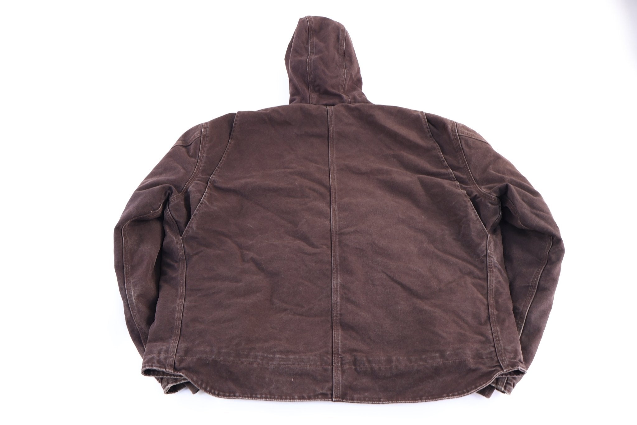 Carhartt Logo Patch Brown Full Zip Jacket - Jacket - Thrifted Threads