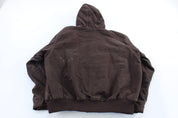 Carhartt Logo Patch Brown Full Zip Jacket - Jacket - Thrifted Threads