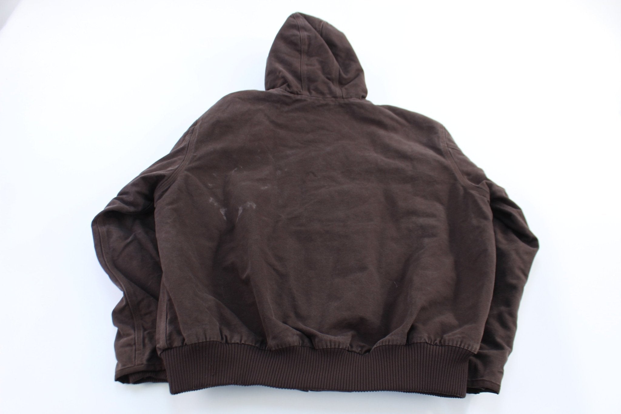 Carhartt Logo Patch Brown Full Zip Jacket - Jacket - Thrifted Threads