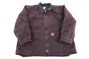 Carhartt Logo Patch Brown Full Zip Jacket - Jacket - Thrifted Threads