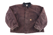 Carhartt Logo Patch Brown Full Zip Jacket - Jacket - Thrifted Threads
