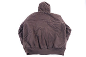 Carhartt Logo Patch Brown Full Zip Jacket - Jacket - Thrifted Threads