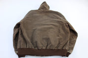 Carhartt Logo Patch Brown Full Zip Jacket - Jacket - Thrifted Threads