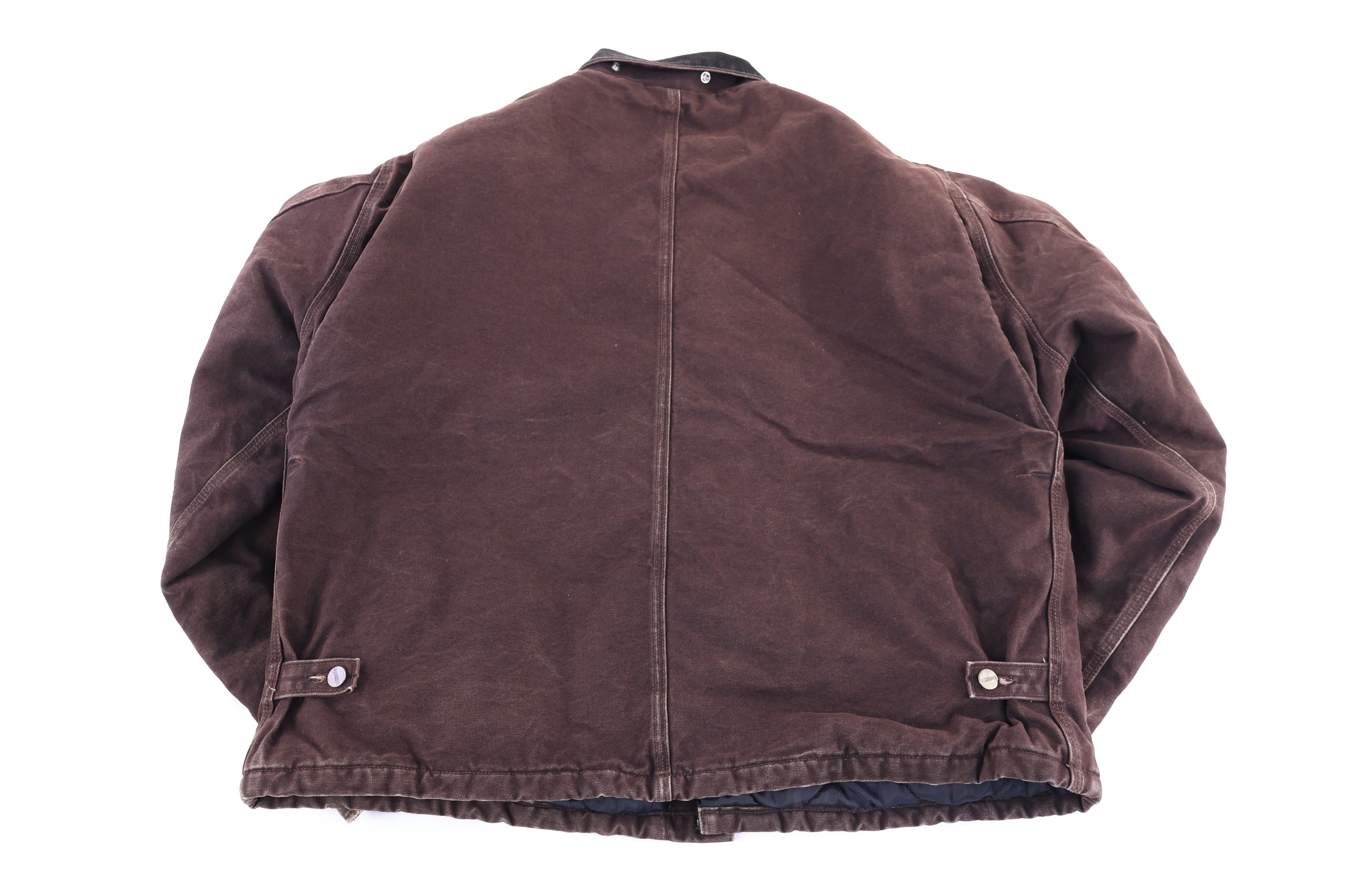 Carhartt Logo Patch Brown Full Zip Jacket - Jacket - Thrifted Threads