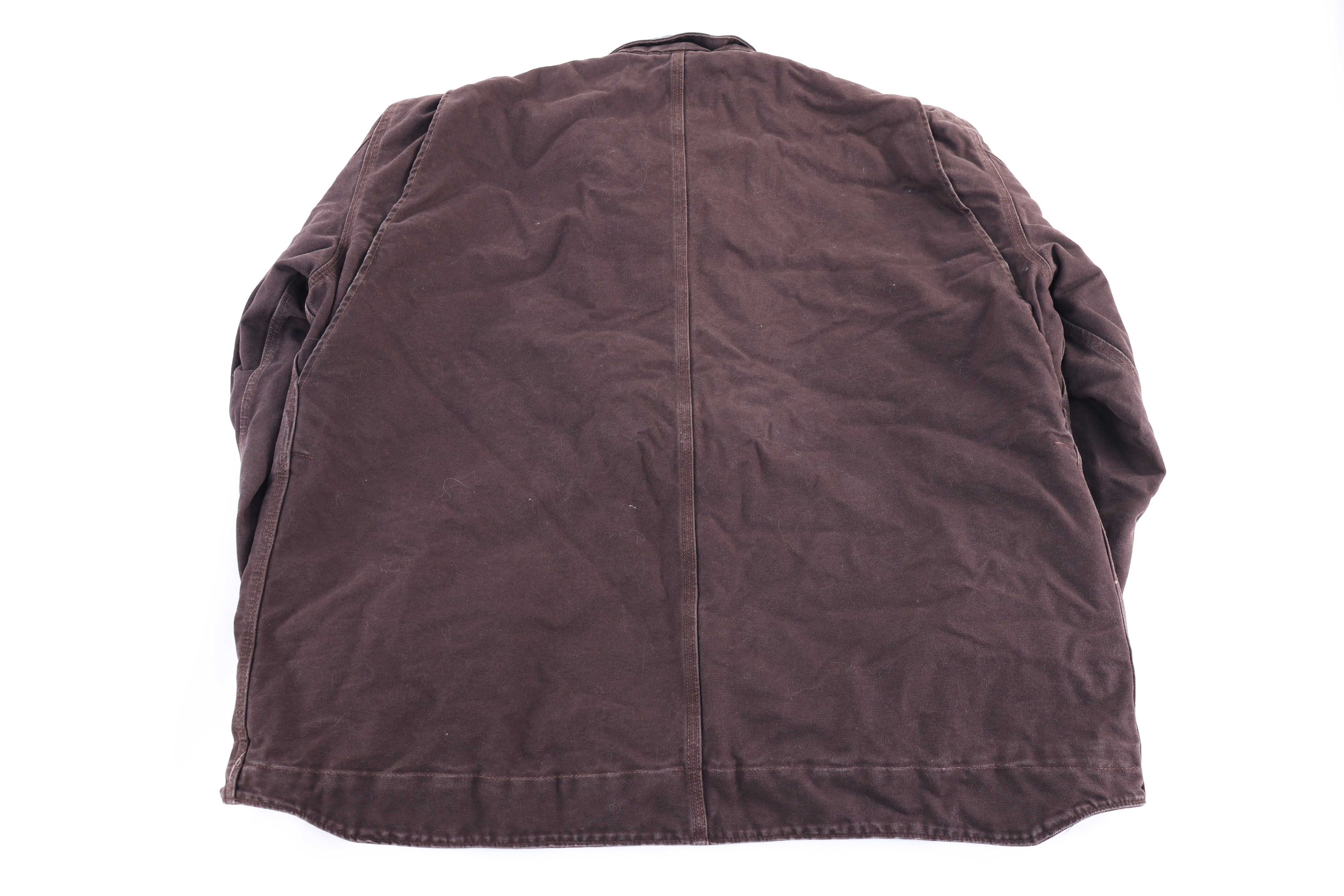 Carhartt Logo Patch Brown Full Zip Jacket - Jacket - Thrifted Threads
