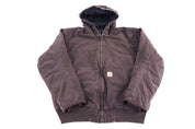 Carhartt Logo Patch Brown Full Zip Jacket - Jacket - Thrifted Threads