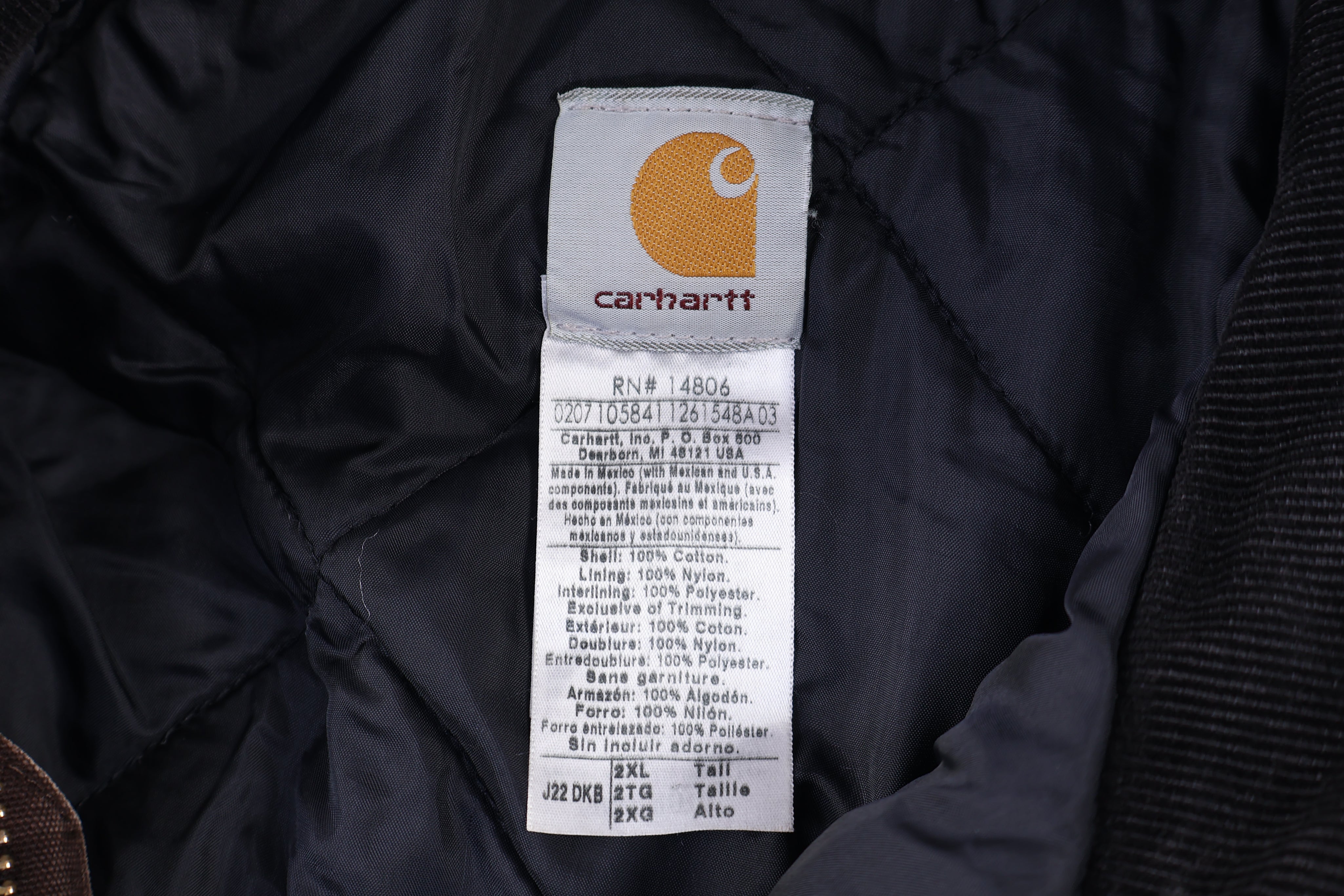 Carhartt Logo Patch Brown Full Zip Jacket - Jacket - Thrifted Threads