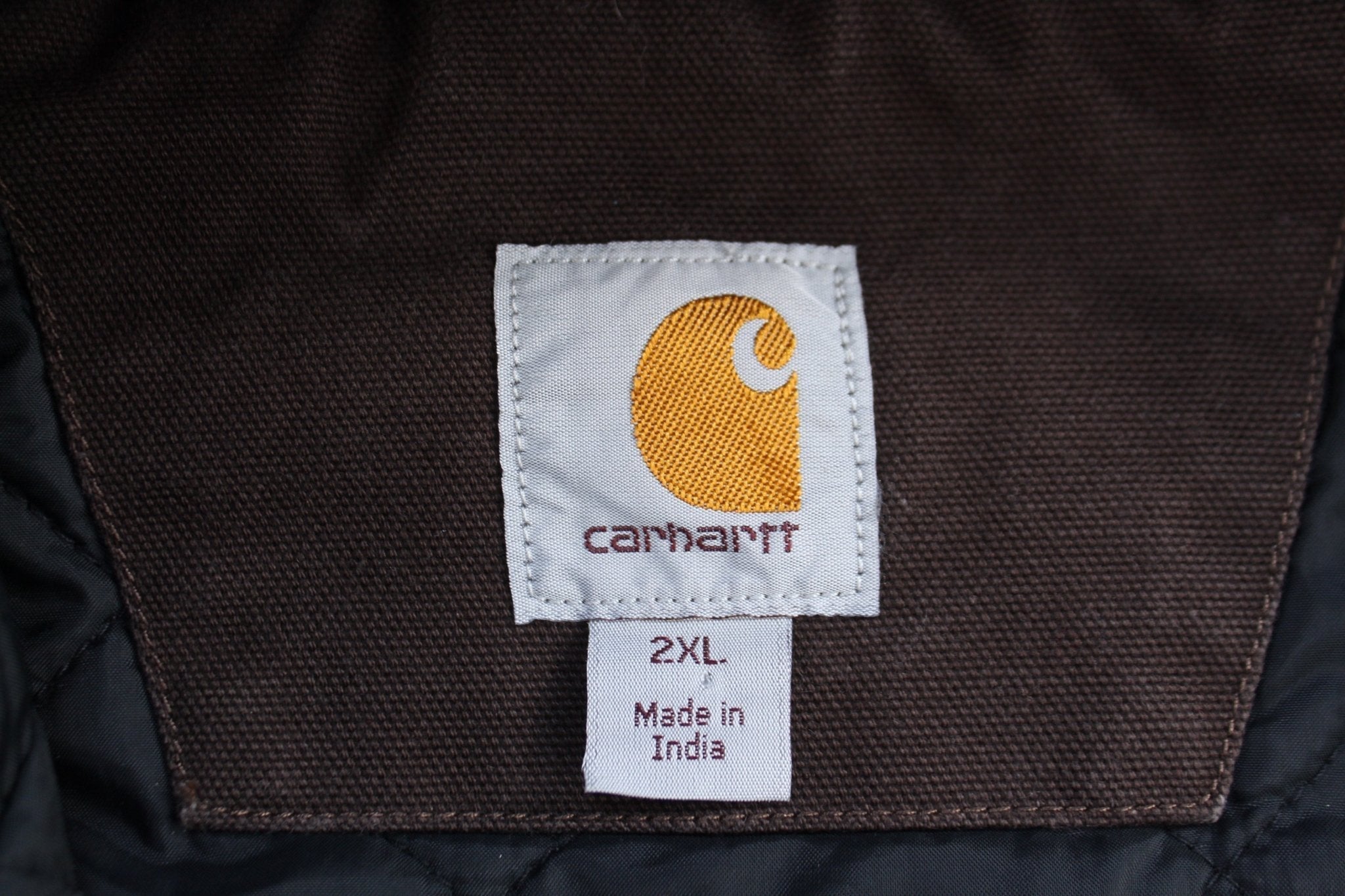 Carhartt Logo Patch Brown Full Zip Jacket - Jacket - Thrifted Threads