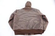 Carhartt Logo Patch Brown Full Zip Jacket - Jacket - Thrifted Threads