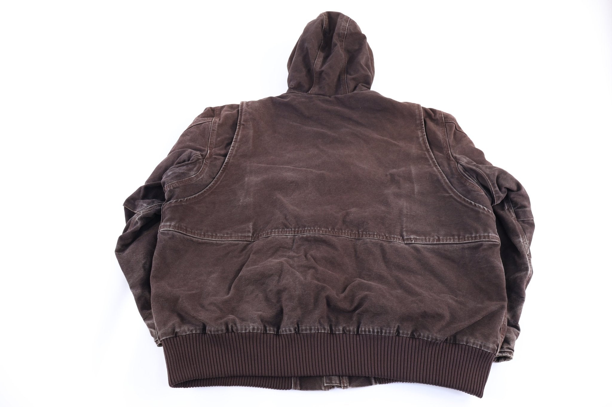 Carhartt Logo Patch Brown Full Zip Jacket - Jacket - Thrifted Threads