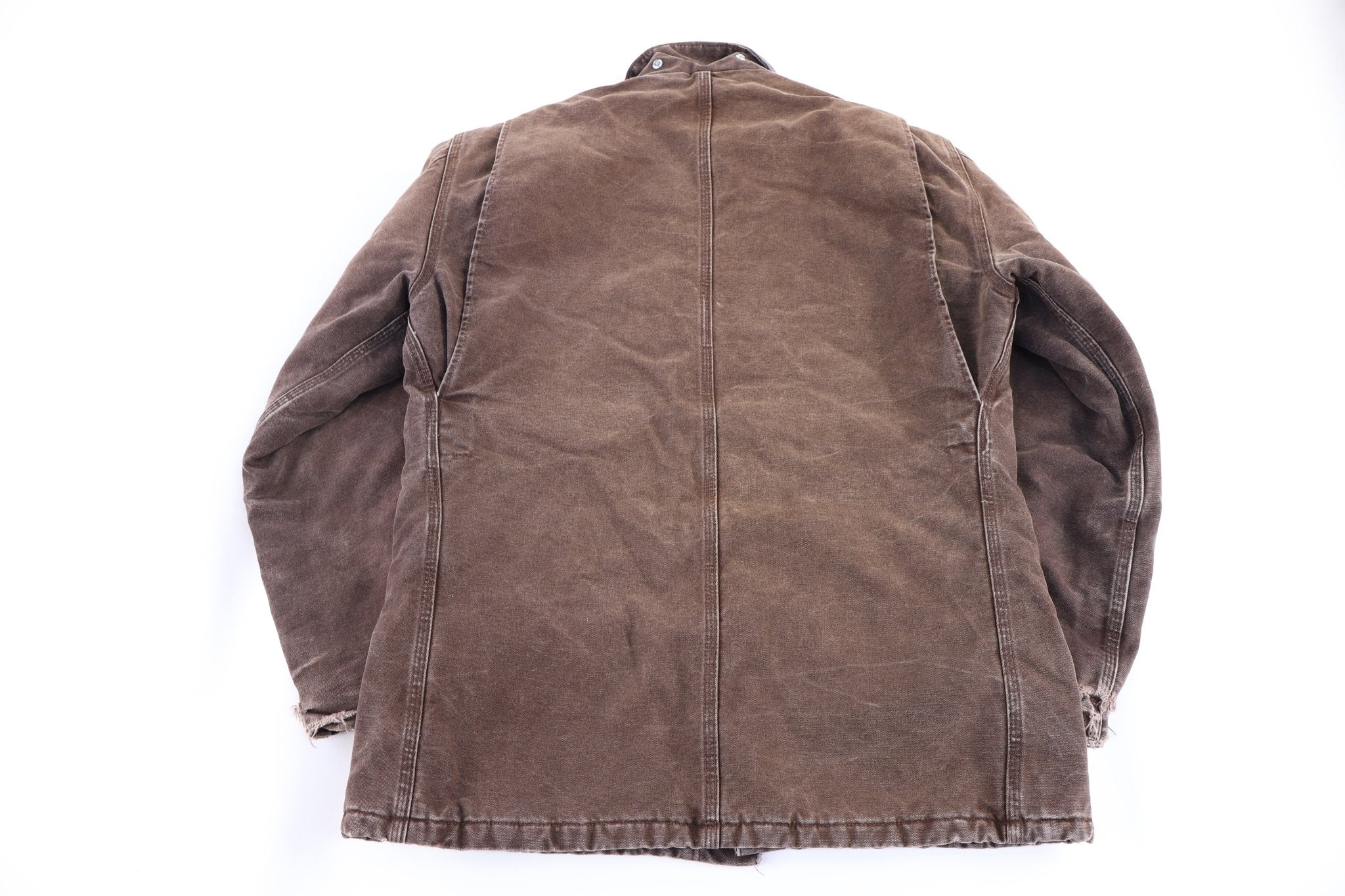 Carhartt Logo Patch Brown Full Zip Jacket - Jacket - Thrifted Threads