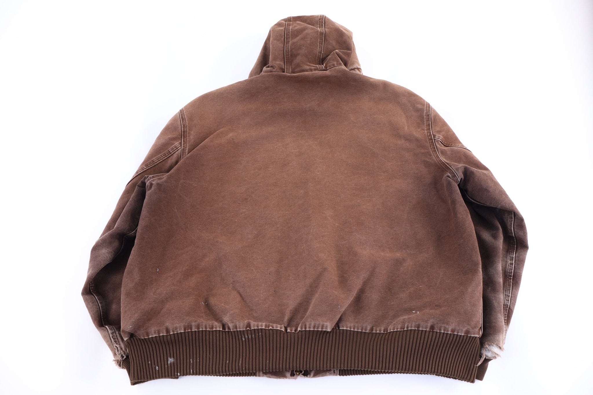 Carhartt Logo Patch Brown Full Zip Jacket - Jacket - Thrifted Threads