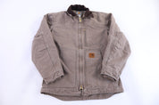 Carhartt Logo Patch Brown Full Zip Jacket - Jacket - Thrifted Threads