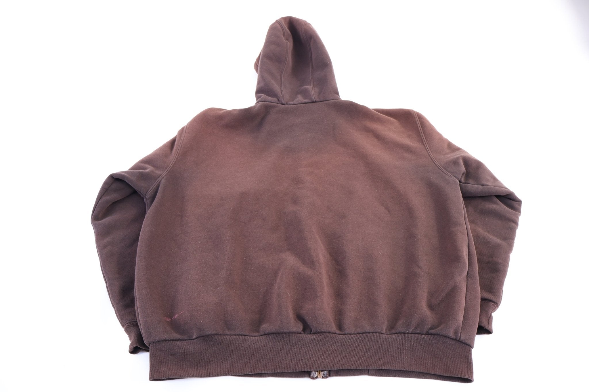 Carhartt Logo Patch Brown Full Zip Jacket - Jacket - Thrifted Threads