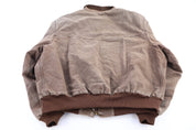 Carhartt Logo Patch Brown Full Zip Santa Fe Jacket - Jacket - Thrifted Threads