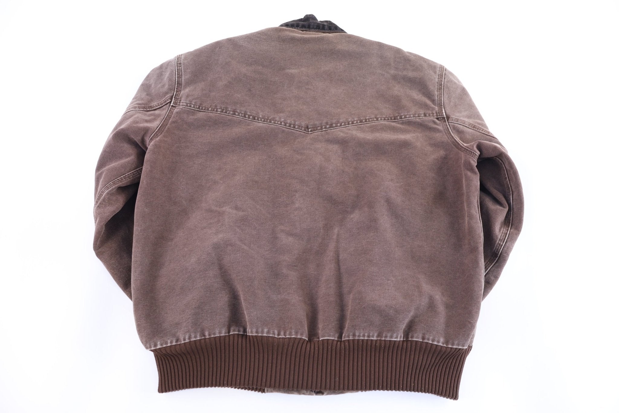 Carhartt Logo Patch Brown Full Zip Santa Fe Jacket - Jacket - Thrifted Threads