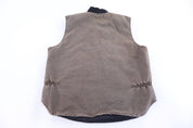 Carhartt Logo Patch Brown Full Zip Vest - Vest - Thrifted Threads