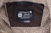 Carhartt Logo Patch Brown Full Zip Vest - Vest - Thrifted Threads