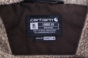 Carhartt Logo Patch Brown Full Zip Vest - Vest - Thrifted Threads