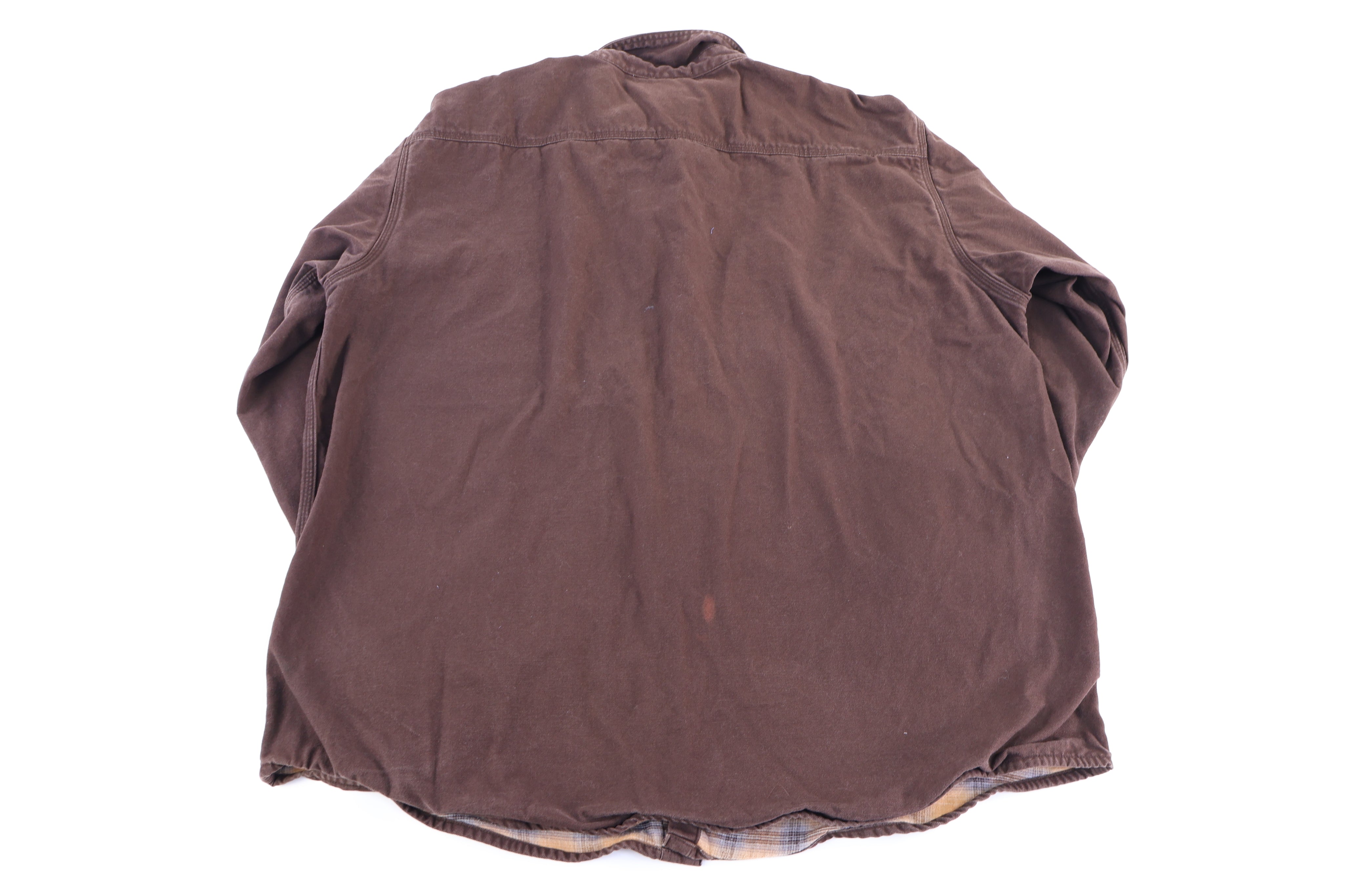 Carhartt Logo Patch Brown LS Button Down - Button Ups/Downs - Thrifted Threads