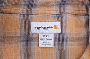 Carhartt Logo Patch Brown LS Button Down - Button Ups/Downs - Thrifted Threads