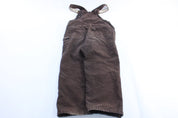 Carhartt Logo Patch Brown Overalls - ThriftedThreads.com